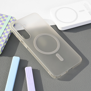 Maska / futrola Magsafe mat PC za Samsung S936 Galaxy S25 Plus siva.