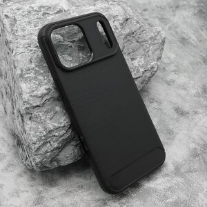 Silikonska maska / futrola BRUSHED za iPhone 17 Pro Max (6.9) crna (MS).