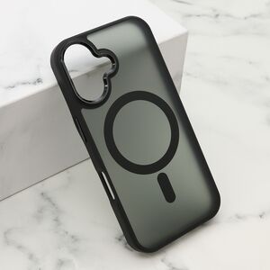 Maska / futrola SILKY MAGSAFE za iphone 16 (6.1) crna (MS).