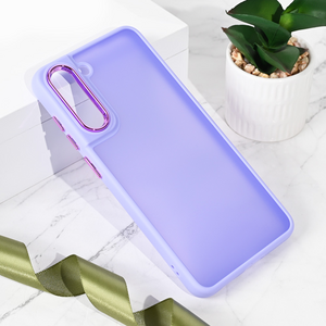 Maska / futrola Shining Camera za Samsung G990 Galaxy S21 FE ljubicasta.