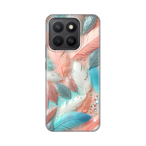 Silikonska maska / futrola print za Huawei Honor X8c Pastel Feathers.
