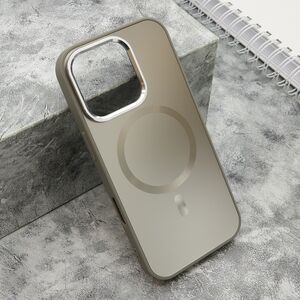 Maska / futrola COLOR METAL MagSafe za iPhone 16 Pro (6.3) srebrna (MS).