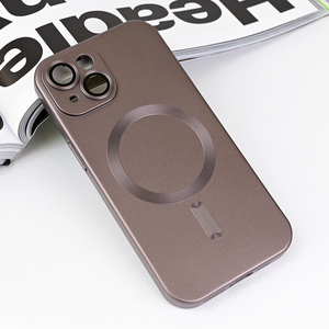 Maska / futrola Magsafe Chrome za iPhone 15 6.1 siva.