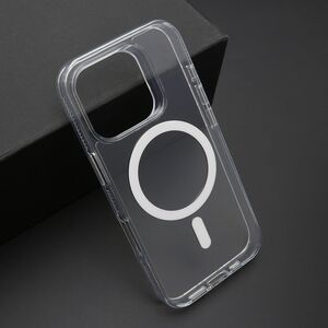 Maska / futrola COLOR FRAME MagSafe za iPhone 16 Pro (6.3) srebrna (providna) (MS).