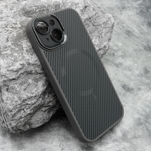 Maska / futrola CARBON MagSafe za iPhone 15 siva (small camera) (MS).
