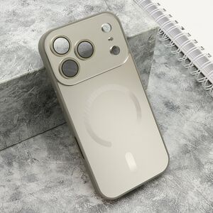 Maska / futrola COLOR METAL Magsafe za iPhone 17 Pro siva (MS).