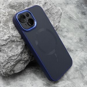 Maska / futrola CARBON MagSafe za iPhone 15 plava (small camera) (MS).