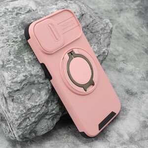Maska / futrola DEFENDER CAMSHIELD za iPhone 15 roze (MS).
