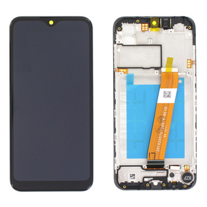 LCD displej za Samsung A015 Galaxy A01 (2020) + touchscreen + frame crni Service Pack original/GH81-18209A.
