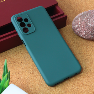 Silikonska maska / futrola Teracell Giulietta za Samsung A235 Galaxy A23 mat zelena.