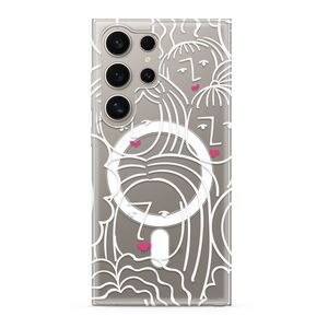 Maska / futrola silikonska print MagSafe za Samsung S928 Galaxy S24 Ultra 5G faces (MS).