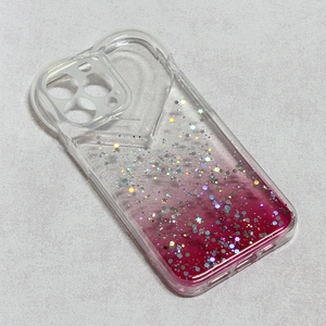 Maska / futrola Heart Glitter za iPhone 13 Pro pink.