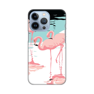 Silikonska maska / futrola print za iPhone 13 Pro Pink Flamingos.