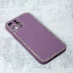 Maska / futrola Frame Cirkon za iPhone 12 Pro Max 6.7 ljubicasta.