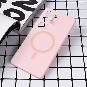 Maska / futrola Magsafe Pure color za Samsung S938 Galaxy S25 Ultra roze.