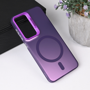 Maska / futrola Magsafe providna za Samsung S931 Galaxy S25 ljubicasta.