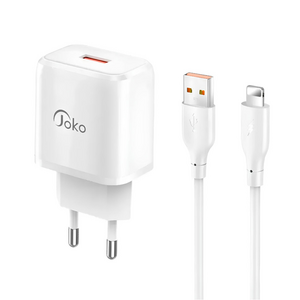 Kucni punjac KONFULON JK90+DC64 PD20W sa USB na iPhone lightning beli.