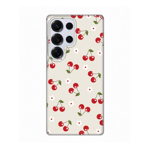 Silikonska maska / futrola print za Samsung S938 Galaxy S25 Ultra Cherry and Flowers.