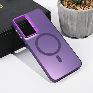 Maska / futrola Magsafe providna za Samsung A175 Galaxy A17 ljubicasta.