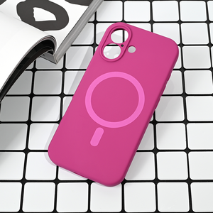 Maska / futrola Magsafe Pure color za iPhone 17 6.3 tamno pink.