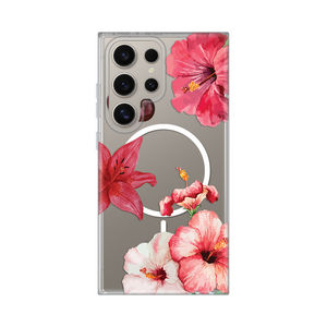 Maska / futrola print Magsafe za Samsung Galaxy S23 Ultra Hibiscus.