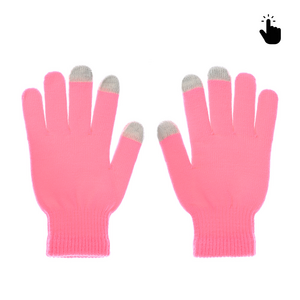 Rukavice za touch screen RY M (22cm) pink.