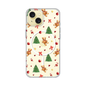 Maska / futrola print Magsafe za iPhone 15 Merry Bear.