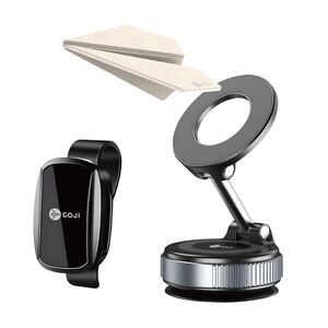 Drzac za mobilni telefon Goji 3 u 1 magnet i vakum crni (MS).