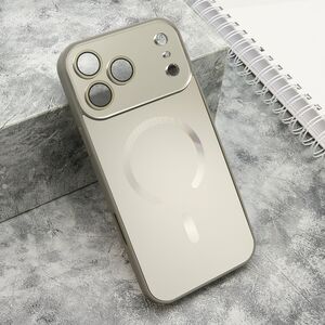 Maska / futrola COLOR METAL Magsafe za iPhone 17 Pro Max (6.9) siva (MS).