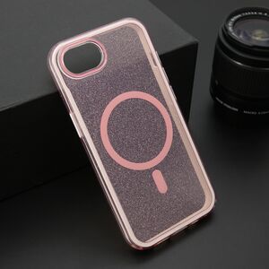 Maska / futrola CRYSTAL MagSafe za iPhone 16e roze (MS).