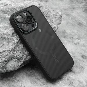 Maska / futrola CARBON MagSafe za iPhone 16 Pro (6.3) crna (small camera) (MS).