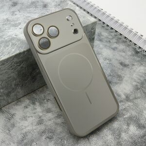 Maska / futrola COLOR METAL MagSafe II za iPhone 17 Pro Max (6.9) srebrna (MS).