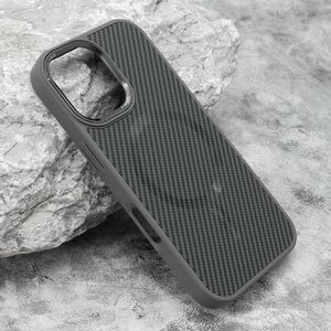 Maska / futrola CARBON MagSafe za iphone 16 (6.1) siva (big camera) (MS).