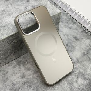 Maska / futrola COLOR METAL MagSafe za iPhone 16 Pro Max (6.9) srebrna (MS).