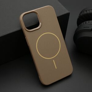 Maska / futrola JELLY MagSafe za iPhone 13 (6.1) tamno zlatna (MS).