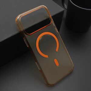 Maska / futrola AMBER providna MagSafe za iPhone 17 Pro Max (6.9) narandzasta (MS).