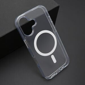 Maska / futrola COLOR FRAME MagSafe za iPhone 17 srebrna (providna) (MS).