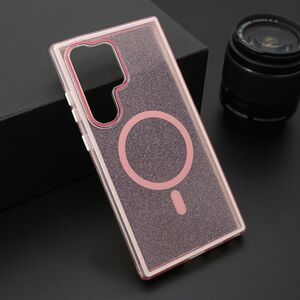 Maska / futrola CRYSTAL MagSafe za Samsung S928 Galaxy S24 Ultra 5G roze (MS).