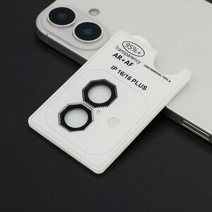 Folija za zastitu kamere OCTAGON DIAMOND za iPhone 16 (6.1)/16 Plus (6.7) crna (MS).
