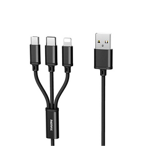 Data kabl REMAX Gition RC-131 3u1 za iPhone Lightning/Micro USB/Type C crni 1m.