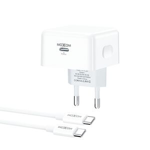 Kucni punjac MOXOM MX-HC307 40W Type C na Type C beli (MS).