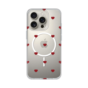 Maska / futrola print Magsafe za iPhone 16 Pro Red Hearts.