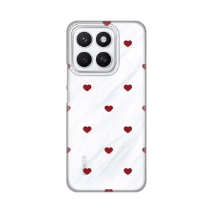 Silikonska maska / futrola print za Huawei Honor X8c Red Hearts.