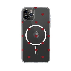 Maska / futrola print Magsafe za iPhone 11 Pro Red Hearts.