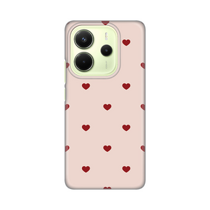 Silikonska maska / futrola print za Xiaomi Redmi Note 14 4G (SRB) Beige Hearts.