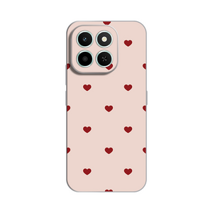 Silikonska maska / futrola print za Huawei Honor X6c Beige Hearts.