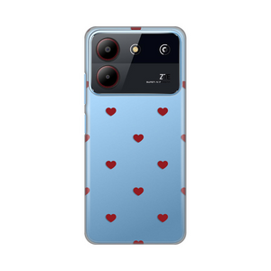 Silikonska maska / futrola print za ZTE Blade A54 Red Hearts.