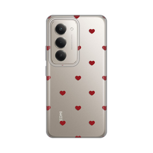 Silikonska maska / futrola print za Xiaomi Redmi 15 4G Red Hearts.