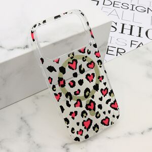 Maska / futrola LEOPARD MagSafe za iPhone 17 Pro roze (MS).