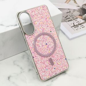 Maska / futrola GLAM GLOW MagSafe za Samsung S937 Galaxy S25 Edge 5G roze (MS).